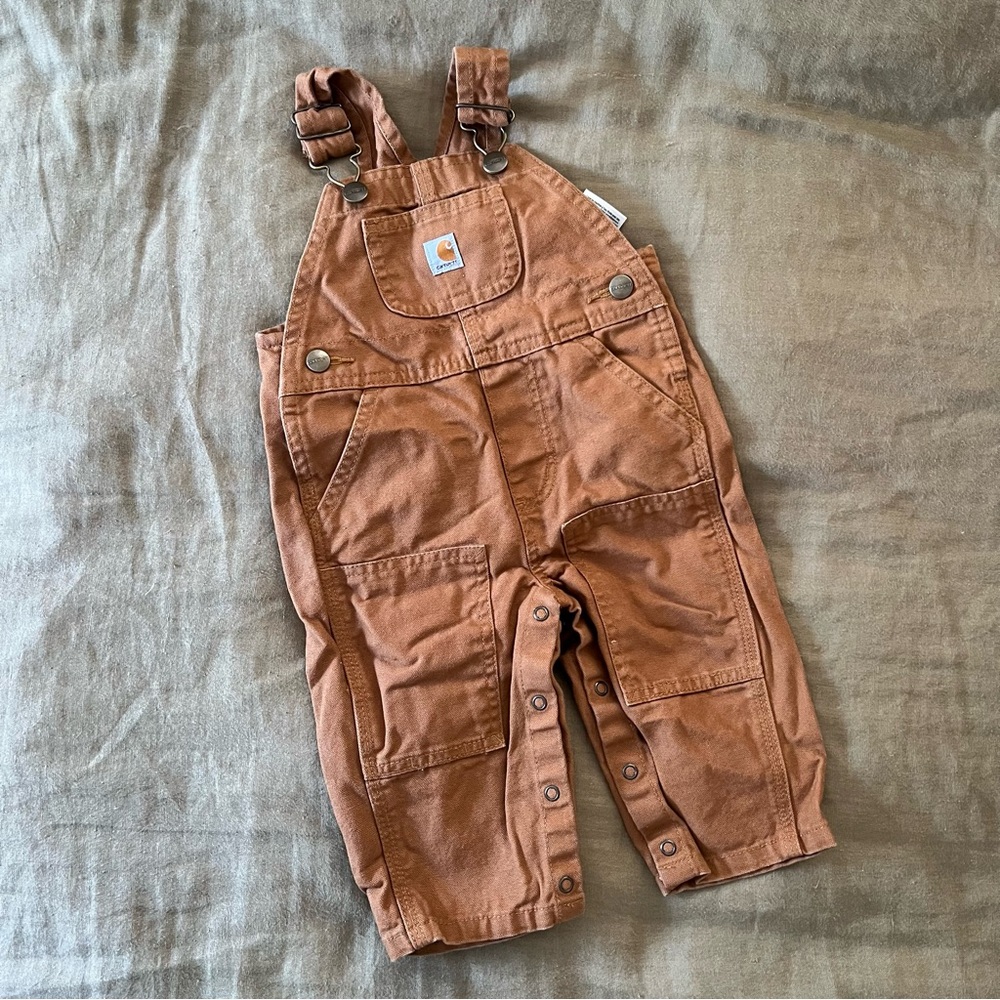 Carhartt Baby Tan Double Knee Overalls